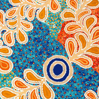 Aboriginal Artwork by Brenda Punytjina Armstrong, Kaliny-kalinypa / Ultukunpa Jukurrpa - Honey Grevillea Dreaming, 107x76cm