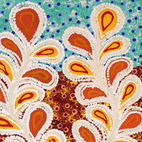 Aboriginal Artwork by Brenda Punytjina Armstrong, Kaliny-kalinypa / Ultukunpa Jukurrpa - Honey Grevillea Dreaming, 76x30cm