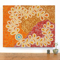 Aboriginal Artwork by Brenda Punytjina Armstrong, Kaliny-kalinypa / Ultukunpa Jukurrpa - Honey Grevillea Dreaming, 76x61cm