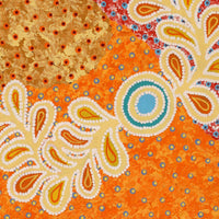 Aboriginal Artwork by Brenda Punytjina Armstrong, Kaliny-kalinypa / Ultukunpa Jukurrpa - Honey Grevillea Dreaming, 76x61cm