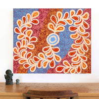 Aboriginal Artwork by Brenda Punytjina Armstrong, Kaliny-kalinypa / Ultukunpa Jukurrpa - Honey Grevillea Dreaming, 91x76cm