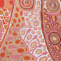 Aboriginal Artwork by Carol Nampijinpa Larry, Karnta Jukurrpa (Womens Dreaming), 107x61cm