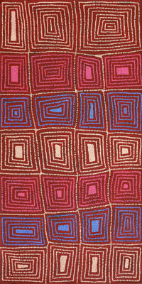 Aboriginal Artwork by Carol Nampijinpa Larry, Karnta Jukurrpa (Womens Dreaming), 122x61cm