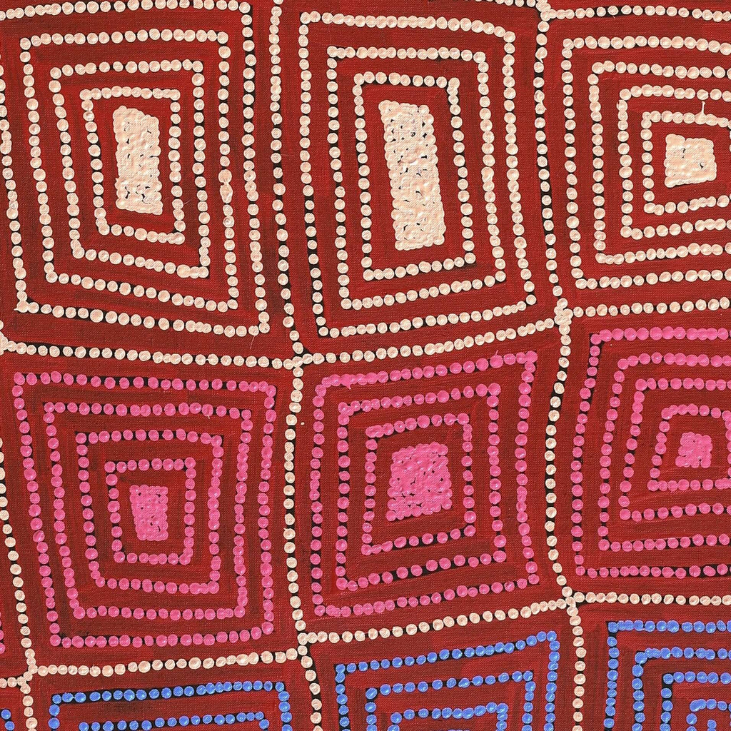 Aboriginal Artwork by Carol Nampijinpa Larry, Karnta Jukurrpa (Womens Dreaming), 122x61cm - ART ARK®