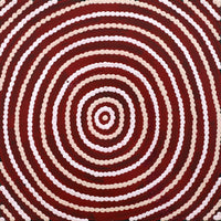 Aboriginal Artwork by Carol Nampijinpa Larry, Karnta Jukurrpa (Womens Dreaming), 30x30cm