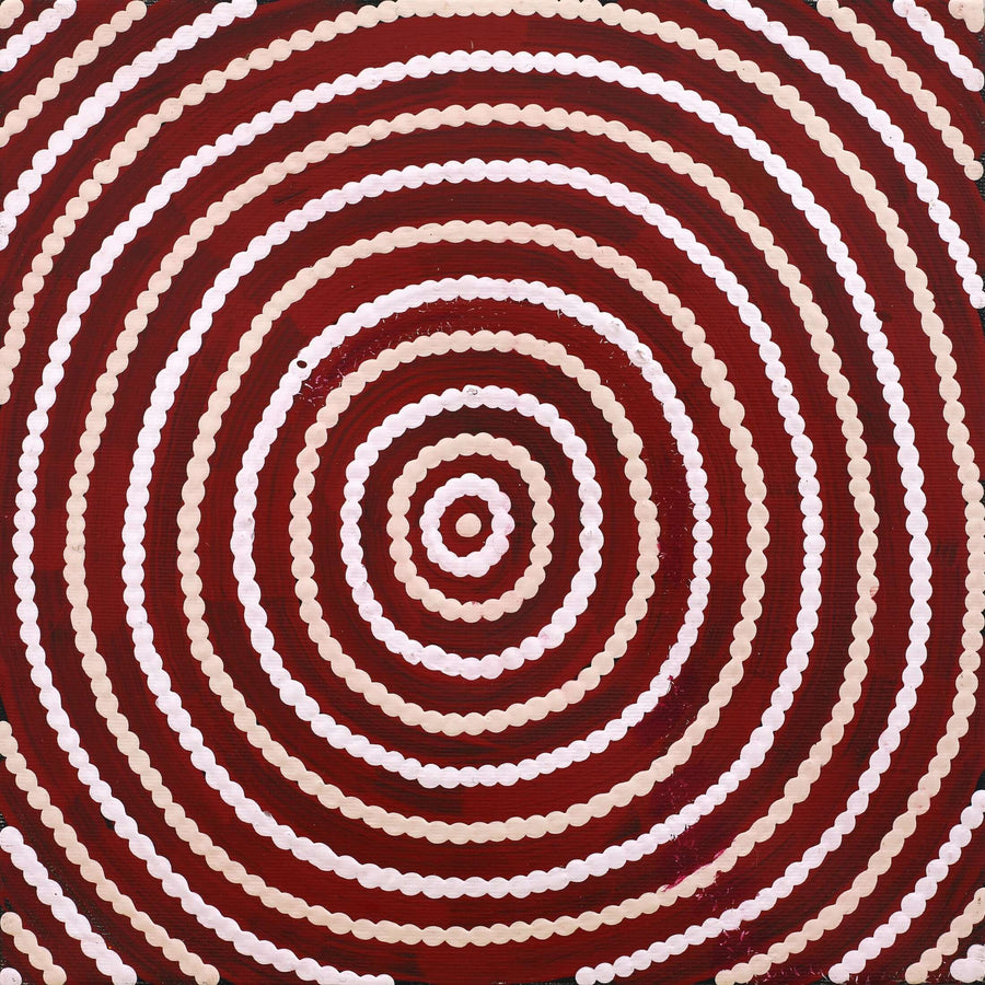 Aboriginal Artwork by Carol Nampijinpa Larry, Karnta Jukurrpa (Womens Dreaming), 30x30cm