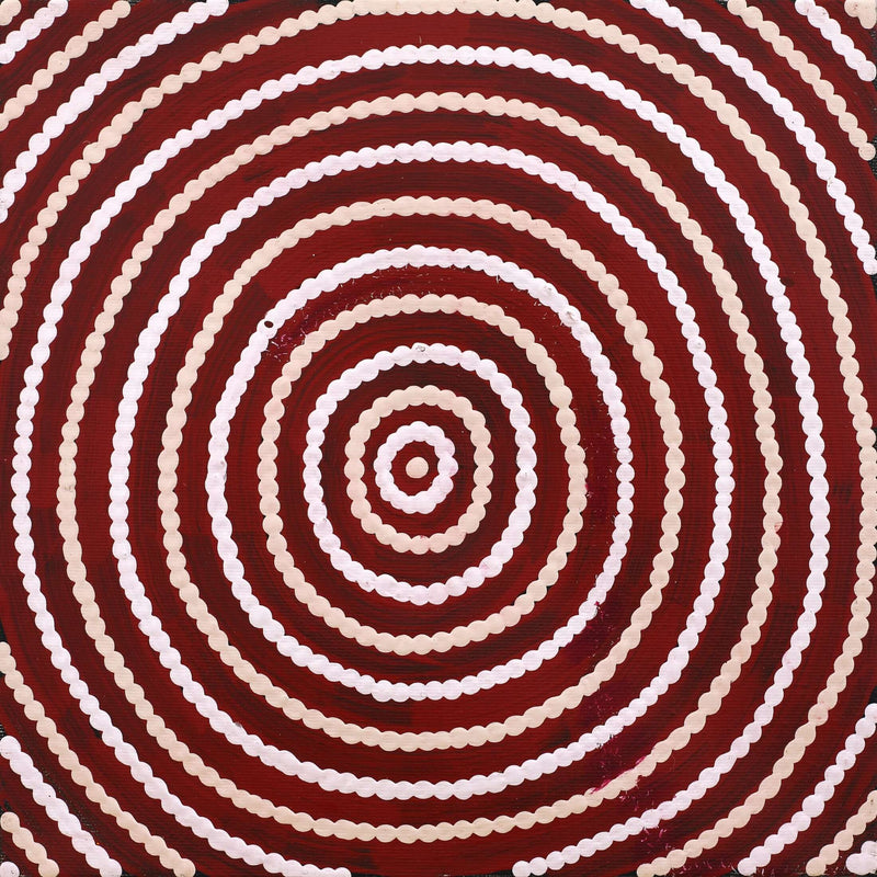 Aboriginal Artwork by Carol Nampijinpa Larry, Karnta Jukurrpa (Womens Dreaming), 30x30cm