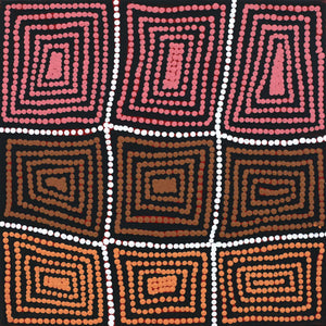 Aboriginal Artwork by Carol Nampijinpa Larry, Karnta Jukurrpa (Womens Dreaming), 30x30cm - ART ARK®
