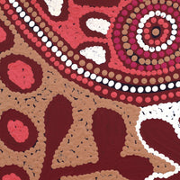 Aboriginal Artwork by Carol Nampijinpa Larry, Karnta Jukurrpa (Womens Dreaming), 30x30cm