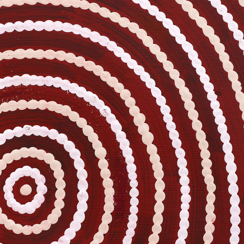 Aboriginal Artwork by Carol Nampijinpa Larry, Karnta Jukurrpa (Womens Dreaming), 30x30cm