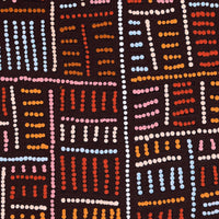 Aboriginal Artwork by Carol Nampijinpa Larry, Karnta Jukurrpa (Womens Dreaming), 61x30cm