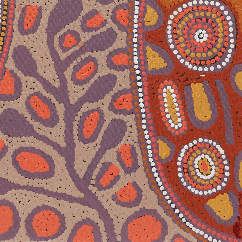 Aboriginal Artwork by Carol Nampijinpa Larry, Karnta Jukurrpa (Womens Dreaming), 61x46cm