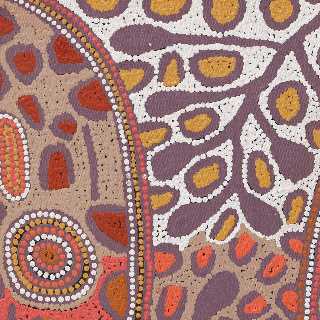 Aboriginal Artwork by Carol Nampijinpa Larry, Karnta Jukurrpa (Womens Dreaming), 61x46cm