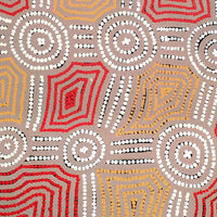 Aboriginal Artwork by Carol Nampijinpa Larry, Karnta Jukurrpa (Womens Dreaming), 61x61cm