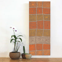 Aboriginal Art by Carol Nampijinpa Larry, Karnta Jukurrpa (Womens Dreaming), 76x30cm - ART ARK®