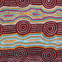 Aboriginal Artwork by Carol Nampijinpa Larry, Karnta Jukurrpa (Womens Dreaming), 91x61cm