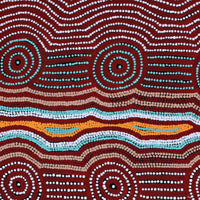 Aboriginal Artwork by Carol Nampijinpa Larry, Karnta Jukurrpa (Womens Dreaming), 91x61cm