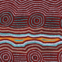 Aboriginal Art by Carol Nampijinpa Larry, Karnta Jukurrpa (Womens Dreaming), 91x61cm - ART ARK®