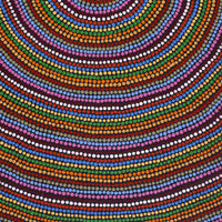 Aboriginal Artwork by Catherine Nungarrayi Malbunka, Mina Mina Jukurrpa (Mina Mina Dreaming), 91x46cm