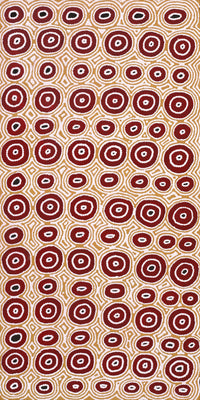 Aboriginal Artwork by Cecily Napanangka Marshall, Pikilyi Jukurrpa (Vaughan Springs Dreaming), 122x61cm