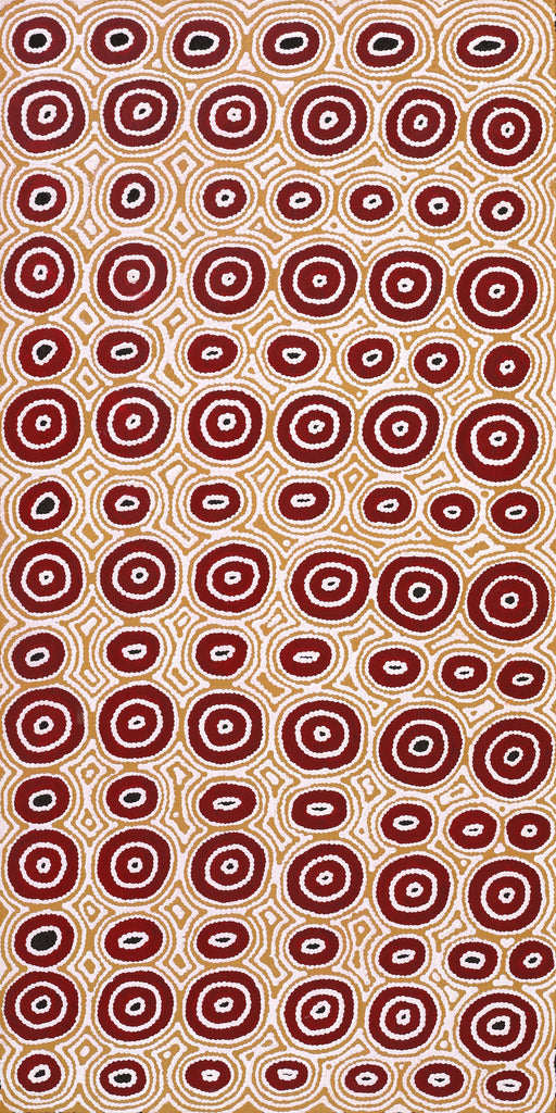 Aboriginal Art by Cecily Napanangka Marshall, Pikilyi Jukurrpa (Vaughan Springs Dreaming), 122x61cm - ART ARK®