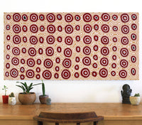 Aboriginal Artwork by Cecily Napanangka Marshall, Pikilyi Jukurrpa (Vaughan Springs Dreaming), 122x61cm