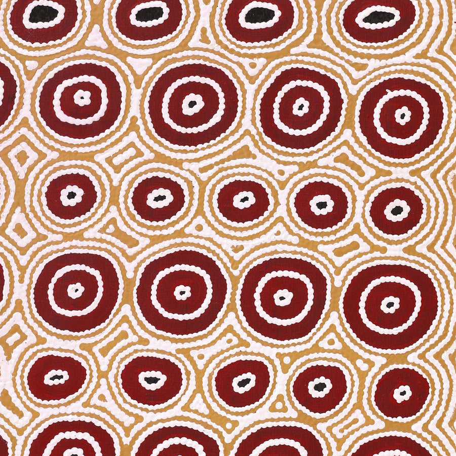 Aboriginal Artwork by Cecily Napanangka Marshall, Pikilyi Jukurrpa (Vaughan Springs Dreaming), 122x61cm