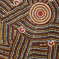 Aboriginal Artwork by Celestine Nungarrayi Tex, Lappi Lappi Jukurrpa, 107x46cm