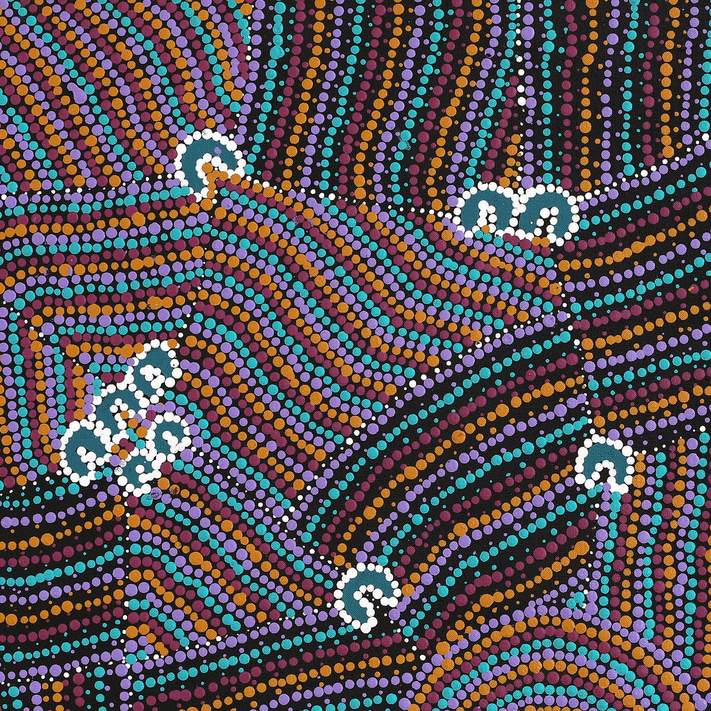 Aboriginal Artwork by Celestine Nungarrayi Tex, Lappi Lappi Jukurrpa, 61x61cm