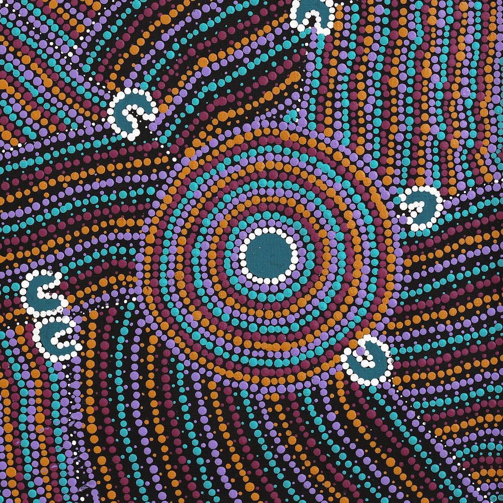 Aboriginal Artwork by Celestine Nungarrayi Tex, Lappi Lappi Jukurrpa, 61x61cm