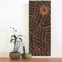 Aboriginal Artwork by Celestine Nungarrayi Tex, Lappi Lappi Jukurrpa, 76x30cm