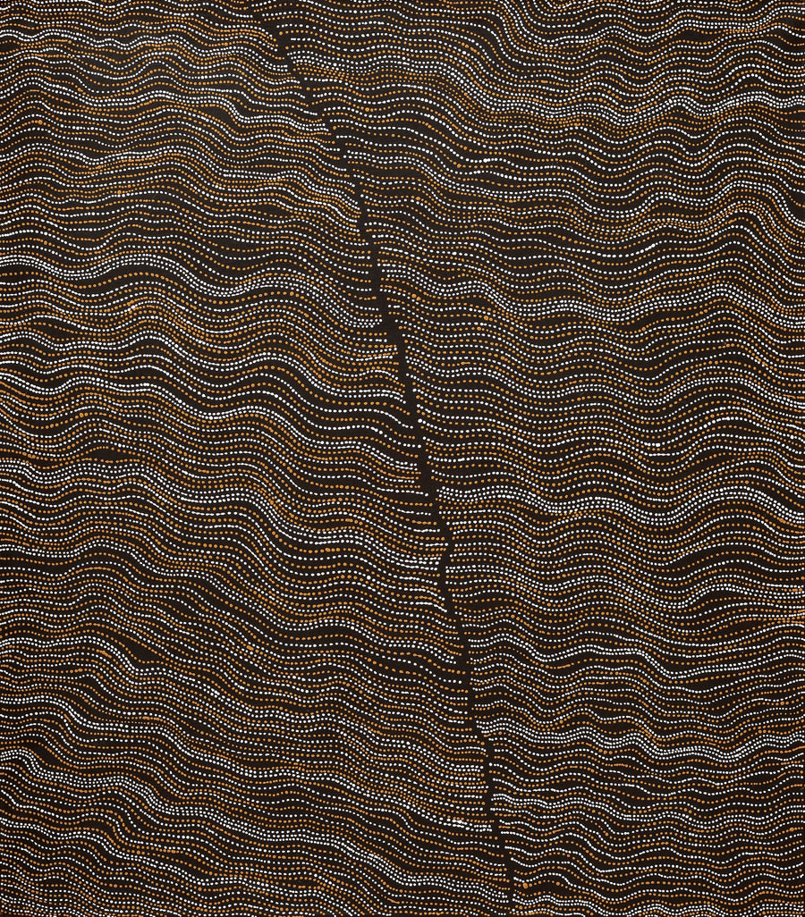 Aboriginal Artwork by Chantelle Nampijinpa Robertson, Ngapa Jukurrpa (Water Dreaming) - Puyurru, 122x107cm