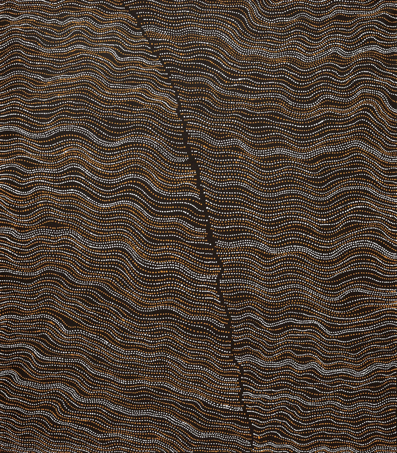 Aboriginal Artwork by Chantelle Nampijinpa Robertson, Ngapa Jukurrpa (Water Dreaming) - Puyurru, 122x107cm