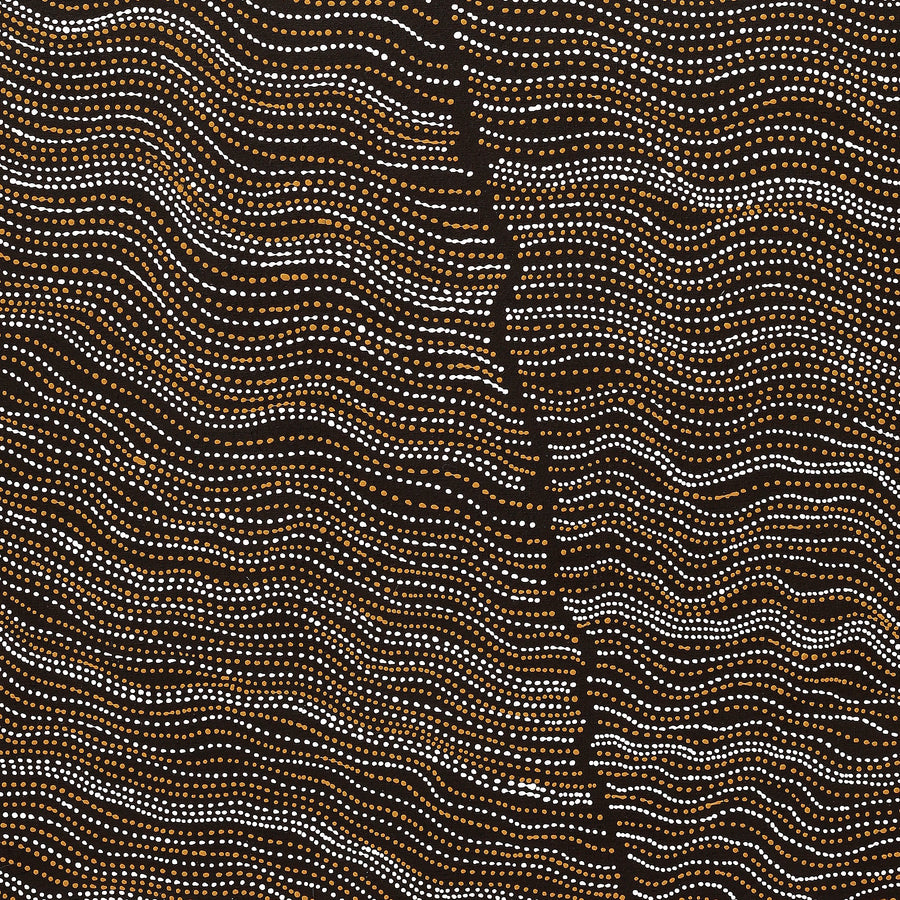 Aboriginal Artwork by Chantelle Nampijinpa Robertson, Ngapa Jukurrpa (Water Dreaming) - Puyurru, 122x107cm