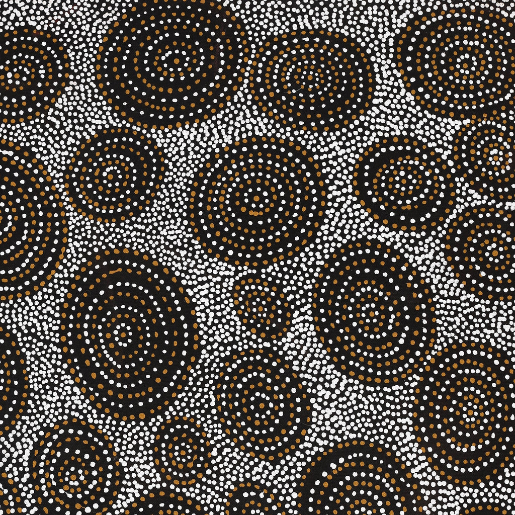 Aboriginal Artwork by Chantelle Nampijinpa Robertson, Ngapa Jukurrpa (Water Dreaming) - Puyurru, 61x46cm