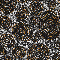 Aboriginal Artwork by Chantelle Nampijinpa Robertson, Ngapa Jukurrpa (Water Dreaming) - Puyurru, 61x46cm
