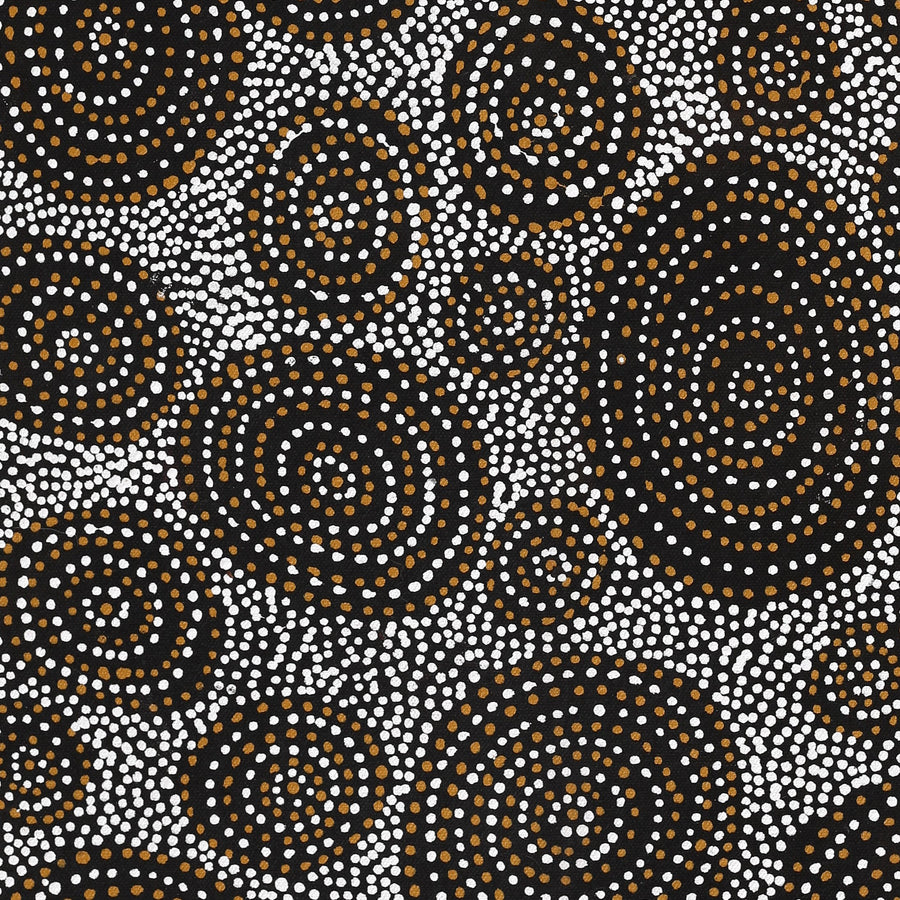 Aboriginal Artwork by Chantelle Nampijinpa Robertson, Ngapa Jukurrpa (Water Dreaming) - Puyurru, 61x46cm