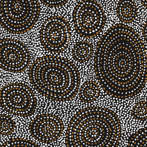 Aboriginal Art by Chantelle Nampijinpa Robertson, Ngapa Jukurrpa (Water Dreaming) - Puyurru, 61x46cm - ART ARK®