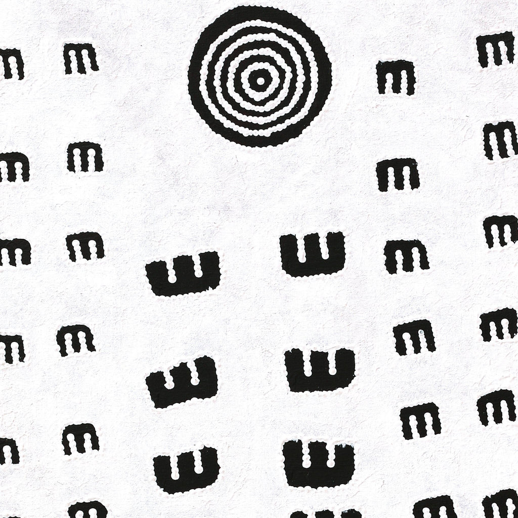 Aboriginal Artwork by Chris Japanangka Michaels, Janganpa Jukurrpa - Mawurrji, 122x46cm
