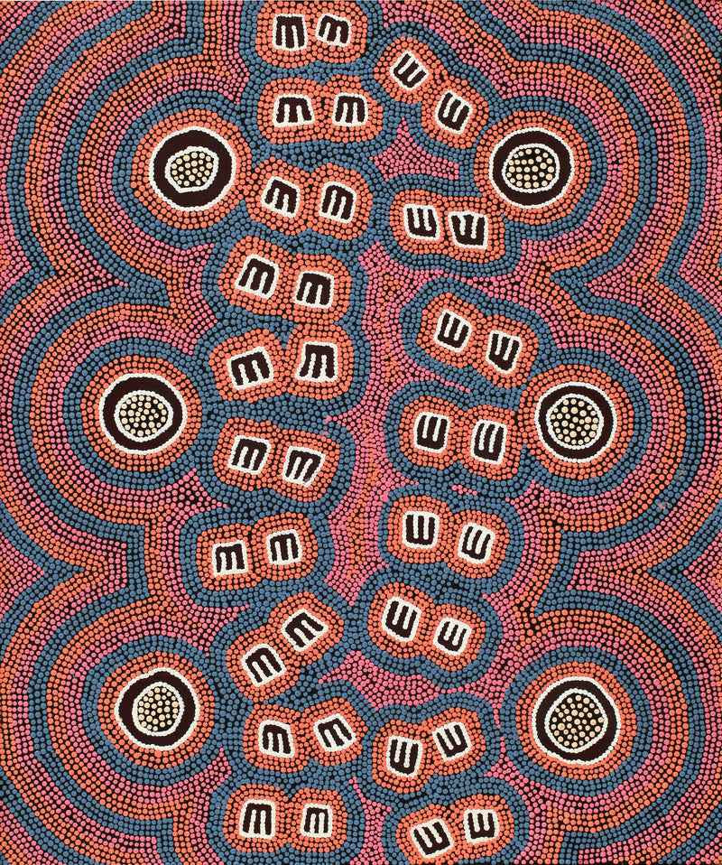 Aboriginal Artwork by Chris Japanangka Michaels, Janganpa Jukurrpa - Mawurrji, 91x76cm