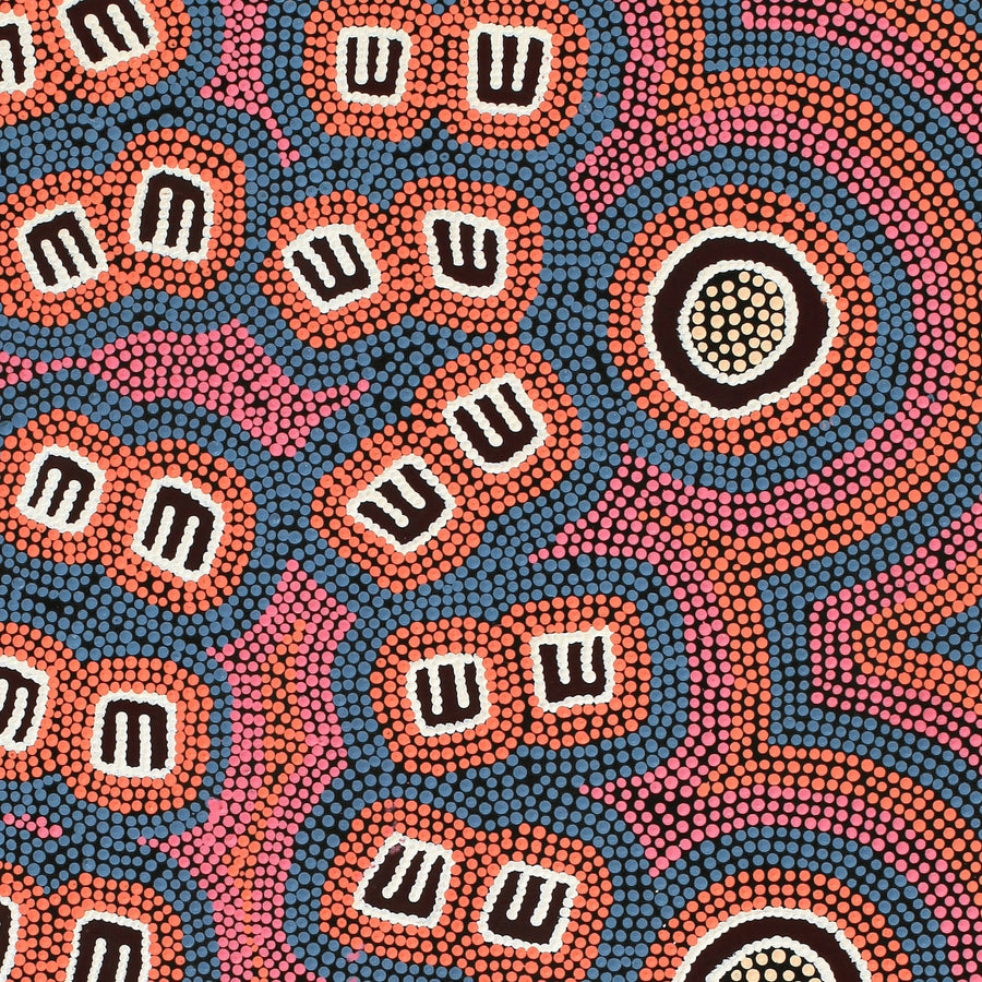 Aboriginal Artwork by Chris Japanangka Michaels, Janganpa Jukurrpa - Mawurrji, 91x76cm