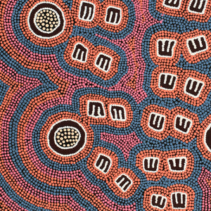 Aboriginal Art by Chris Japanangka Michaels, Janganpa Jukurrpa - Mawurrji, 91x76cm - ART ARK®