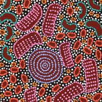 Aboriginal Artwork by Christine Nungarrayi Brown, Karnta Jukurrpa (Womens Dreaming), 107x30cm