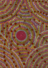 Aboriginal Artwork by Christine Nungarrayi Brown, Karnta Jukurrpa (Womens Dreaming), 107x76cm