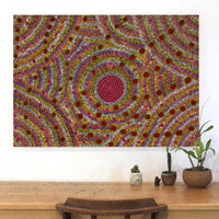 Aboriginal Artwork by Christine Nungarrayi Brown, Karnta Jukurrpa (Womens Dreaming), 107x76cm