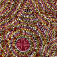 Aboriginal Artwork by Christine Nungarrayi Brown, Karnta Jukurrpa (Womens Dreaming), 107x76cm