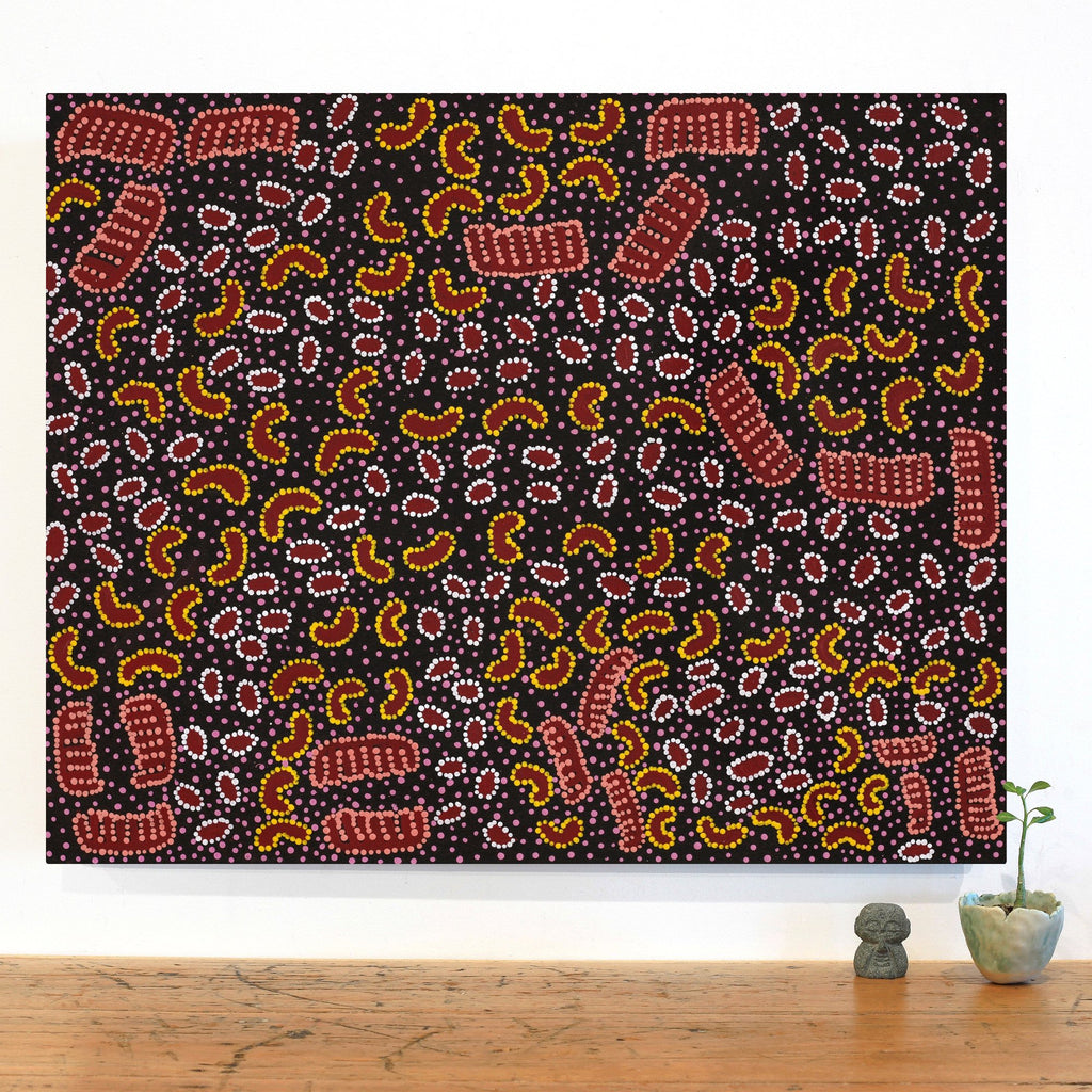 Aboriginal Artwork by Christine Nungarrayi Brown, Karnta Jukurrpa (Womens Dreaming), 76x61cm - ART ARK®