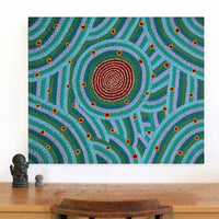 Aboriginal Artwork by Christine Nungarrayi Brown, Karnta Jukurrpa (Womens Dreaming), 91x76cm