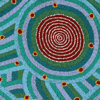 Aboriginal Artwork by Christine Nungarrayi Brown, Karnta Jukurrpa (Womens Dreaming), 91x76cm