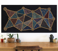 Aboriginal Artwork by Christopher Japangardi Michaels, Ngapa Jukurrpa (Water Dreaming) - Puyurru, 122x61cm